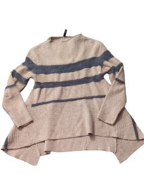 Lapis Wool Blend Cable Knit Boho Sweater Size Small